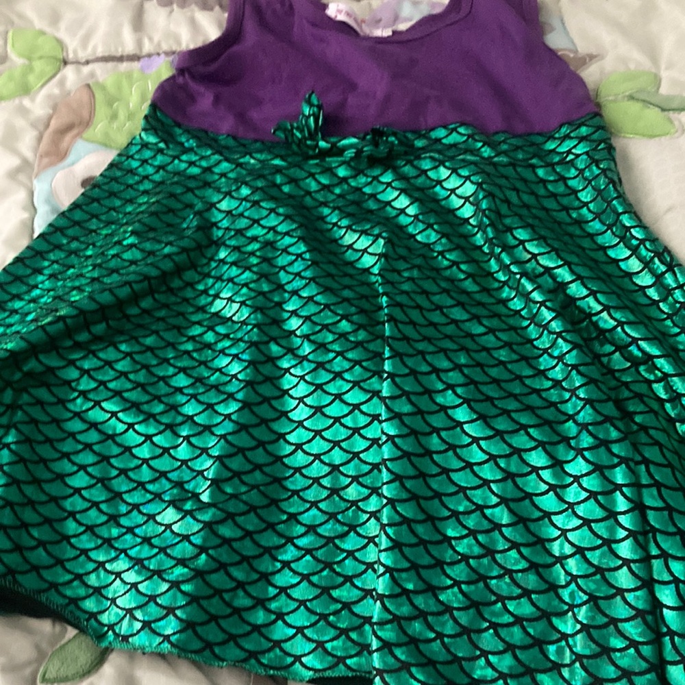 Purple and Green Mermaid Dress